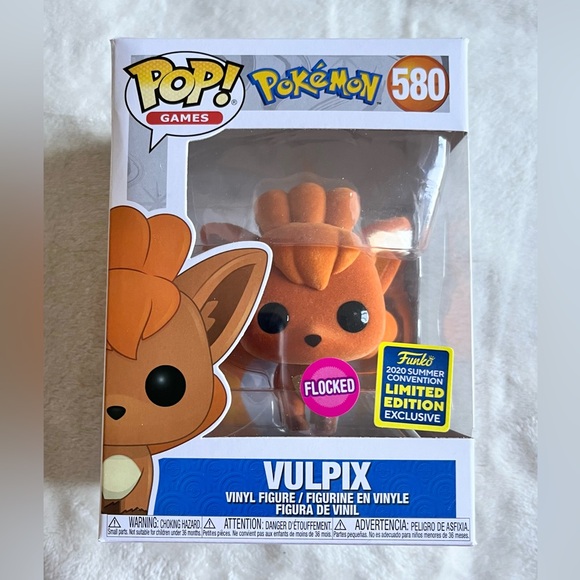 Funko Pop. Pokémon, Vulpix #580. Flock 2020 Summer Con. Limited Edition - Picture 2 of 3